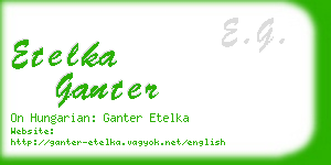 etelka ganter business card